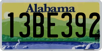 AL license plate 13BE392