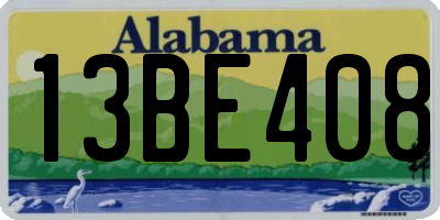 AL license plate 13BE408