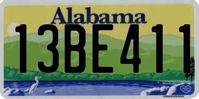 AL license plate 13BE411