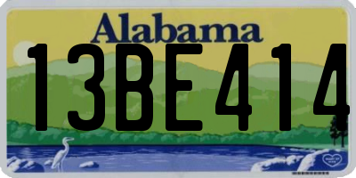 AL license plate 13BE414