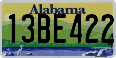AL license plate 13BE422
