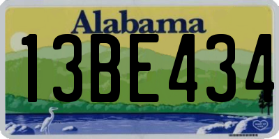 AL license plate 13BE434