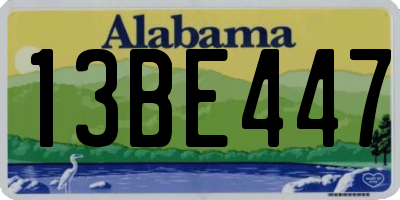 AL license plate 13BE447