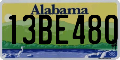 AL license plate 13BE480