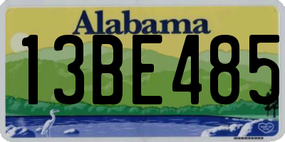 AL license plate 13BE485