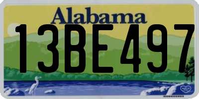 AL license plate 13BE497