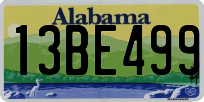 AL license plate 13BE499