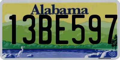 AL license plate 13BE597