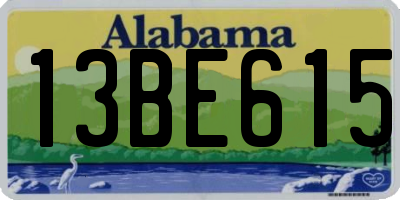 AL license plate 13BE615