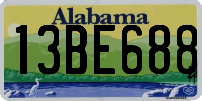 AL license plate 13BE688