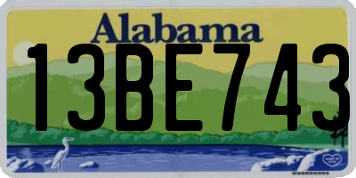 AL license plate 13BE743