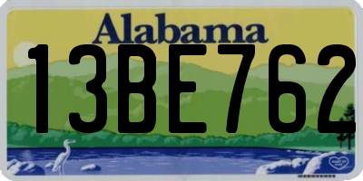 AL license plate 13BE762