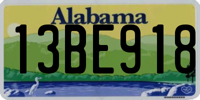AL license plate 13BE918
