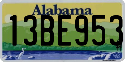 AL license plate 13BE953