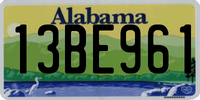 AL license plate 13BE961