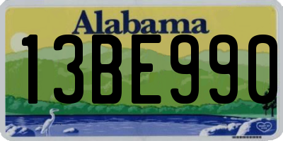 AL license plate 13BE990