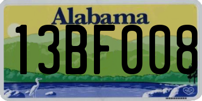 AL license plate 13BF008