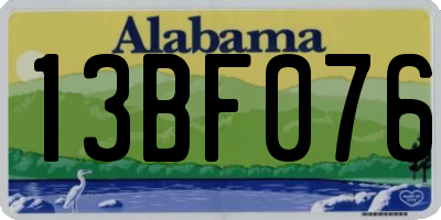 AL license plate 13BF076