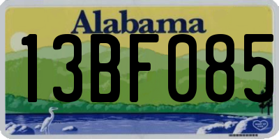 AL license plate 13BF085