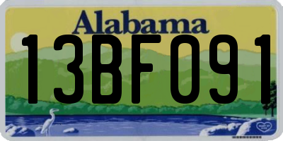 AL license plate 13BF091