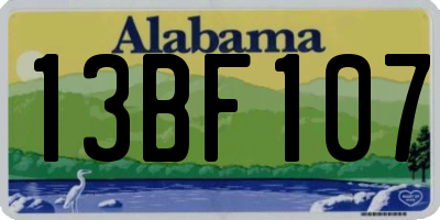 AL license plate 13BF107