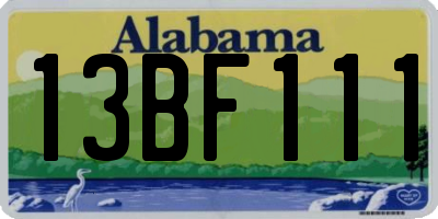 AL license plate 13BF111