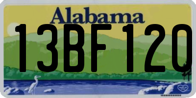 AL license plate 13BF120