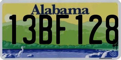 AL license plate 13BF128