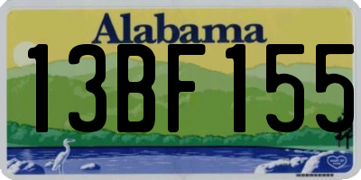 AL license plate 13BF155