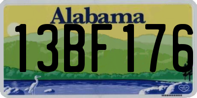 AL license plate 13BF176