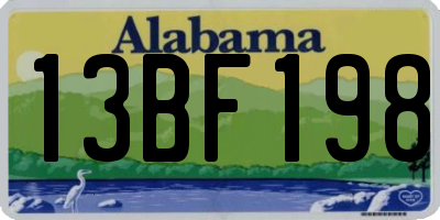 AL license plate 13BF198