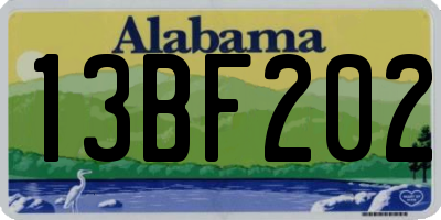 AL license plate 13BF202