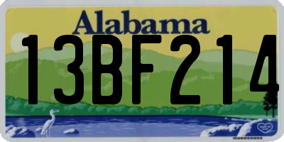 AL license plate 13BF214