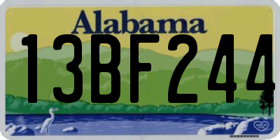 AL license plate 13BF244
