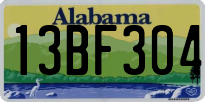 AL license plate 13BF304