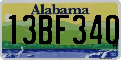 AL license plate 13BF340