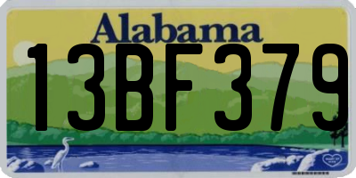 AL license plate 13BF379
