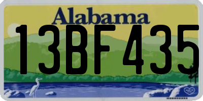 AL license plate 13BF435