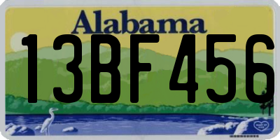 AL license plate 13BF456