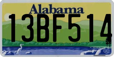 AL license plate 13BF514