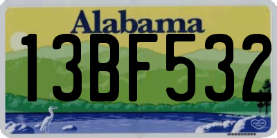 AL license plate 13BF532