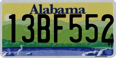 AL license plate 13BF552