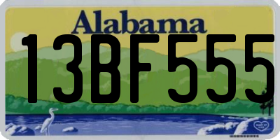AL license plate 13BF555