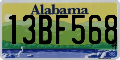 AL license plate 13BF568