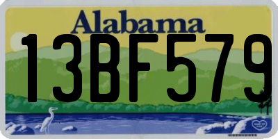 AL license plate 13BF579