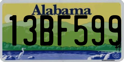 AL license plate 13BF599