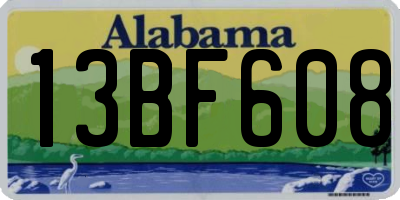 AL license plate 13BF608