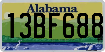 AL license plate 13BF688