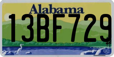 AL license plate 13BF729