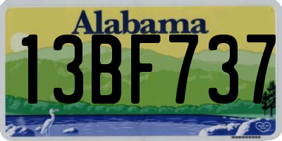 AL license plate 13BF737